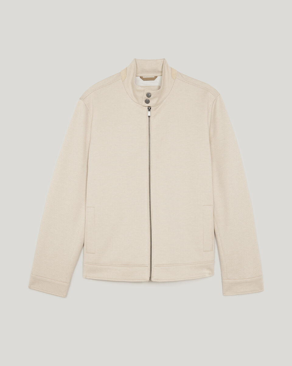 Houndstooth Travel Performance Bomber, Fawn, hi-res